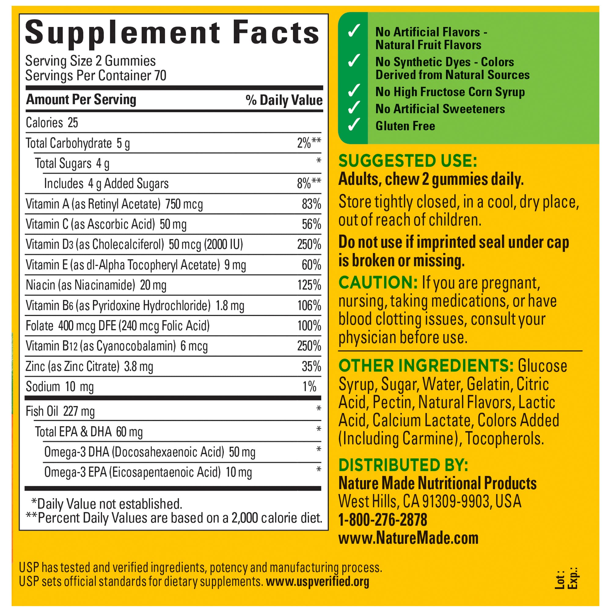 Open bottle with gummies next to packaging