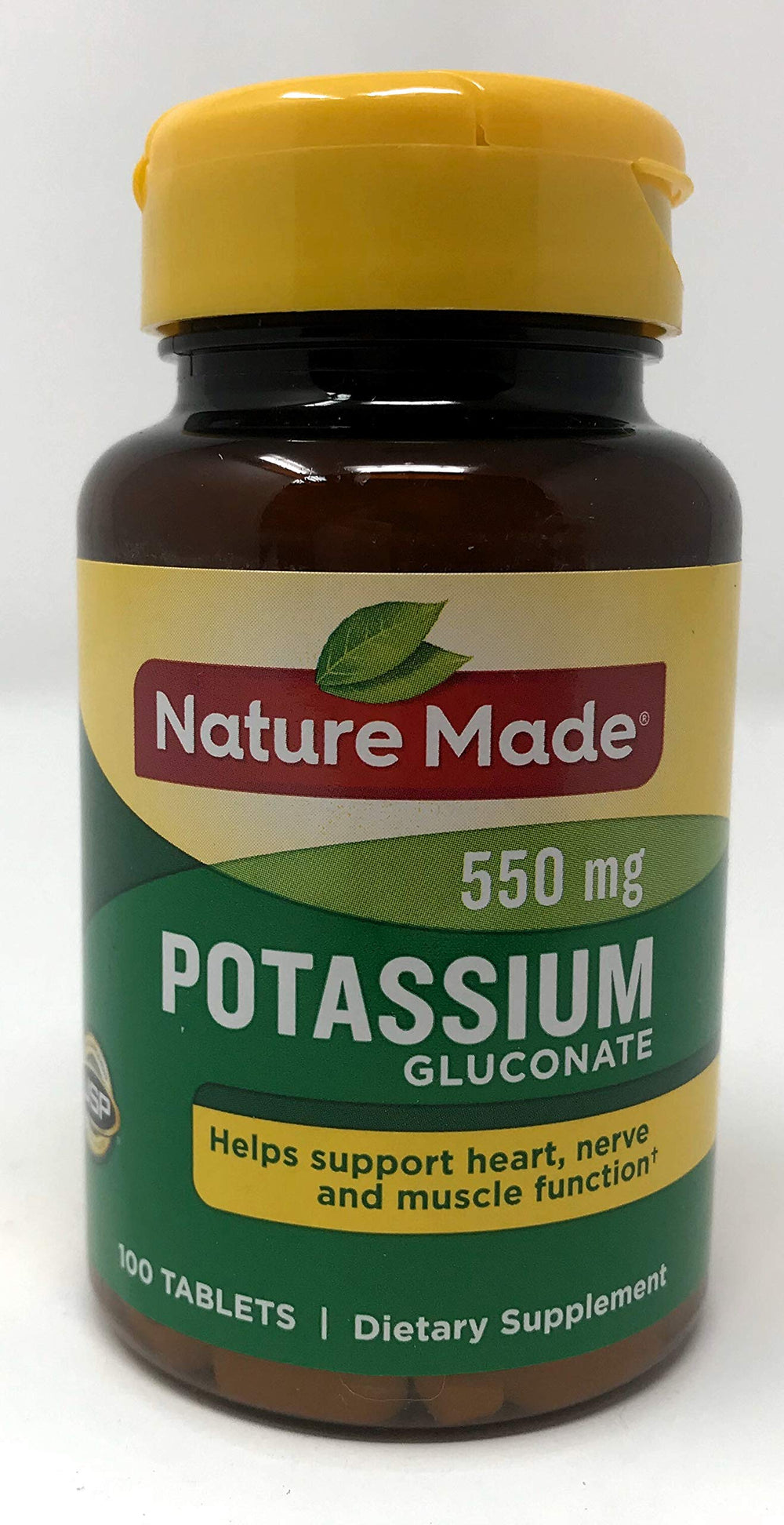 Two Nature Made Potassium Gluconate 550mg bottles in a pack of 2 – front view