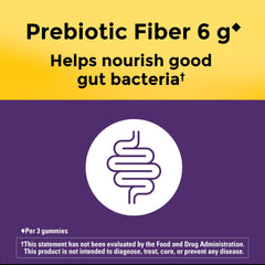 Nutrition facts panel for Nature Made Prebiotic Fiber Gummies