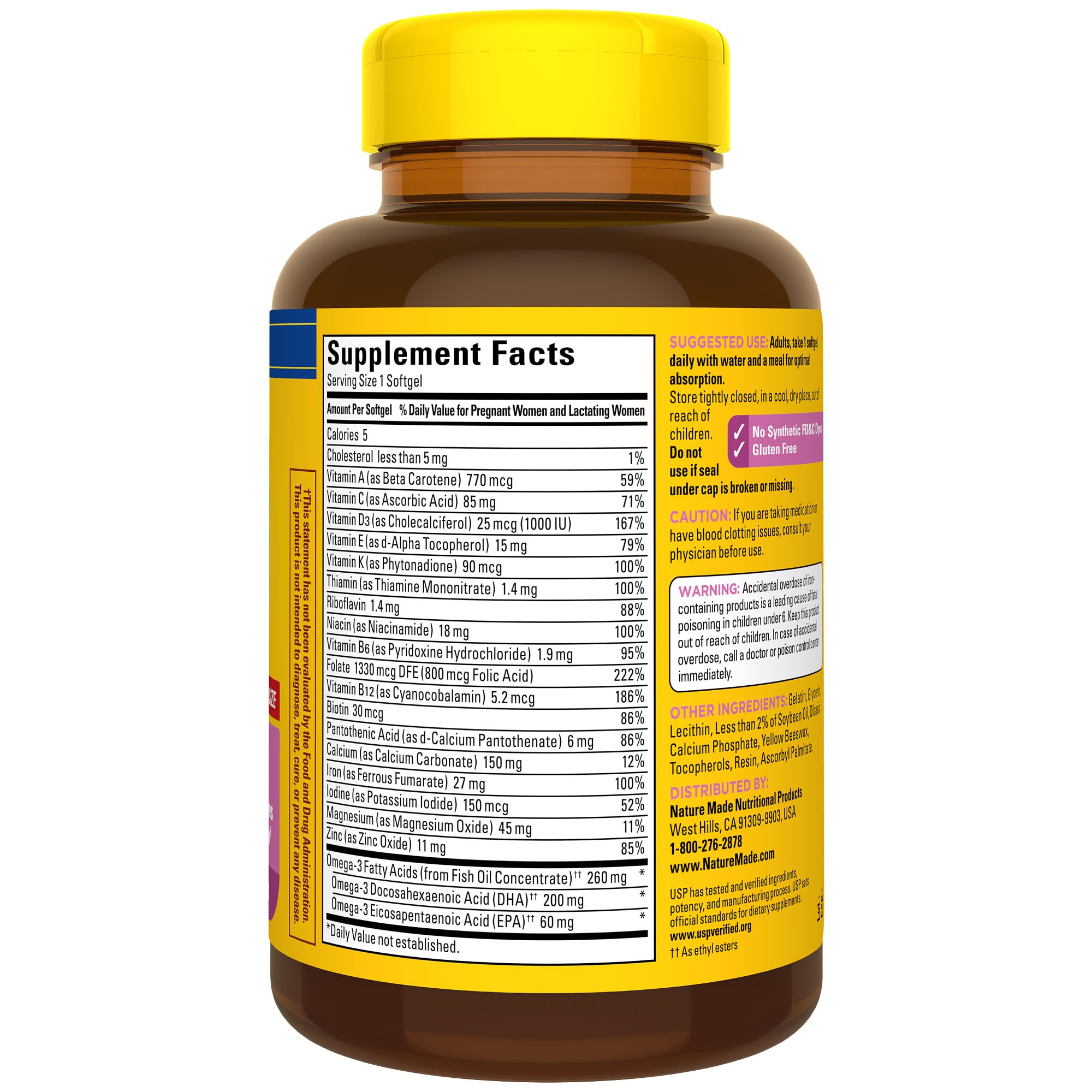 Concept image of mom and baby wellness with prenatal vitamins