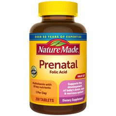 Bottle of Nature Made Prenatal Multivitamin with Folic Acid