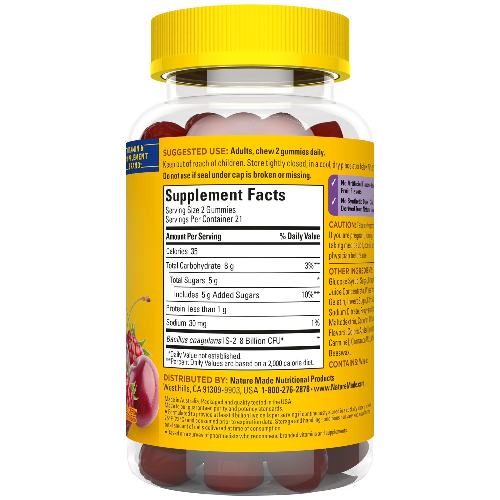 Nature Made Pharmacist-recommended Vitamin & Supplement Brand label