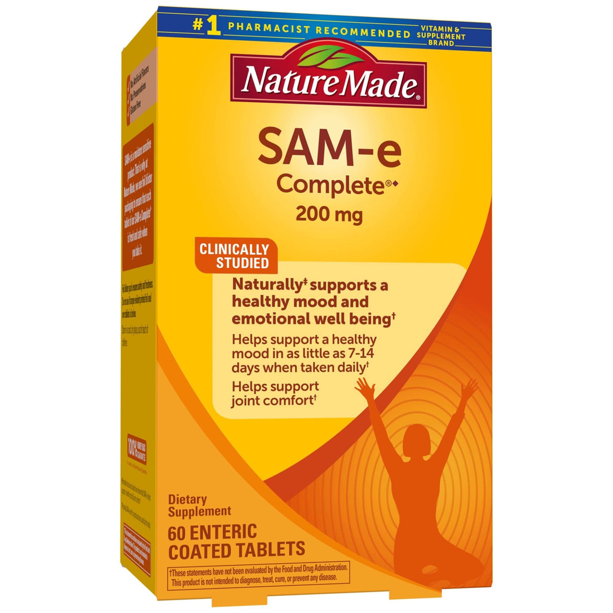 Nature Made SAM-e 200 mg Complete bottle with 60 tablets