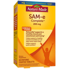 Nature Made SAM-e 200 mg Complete bottle with 60 tablets