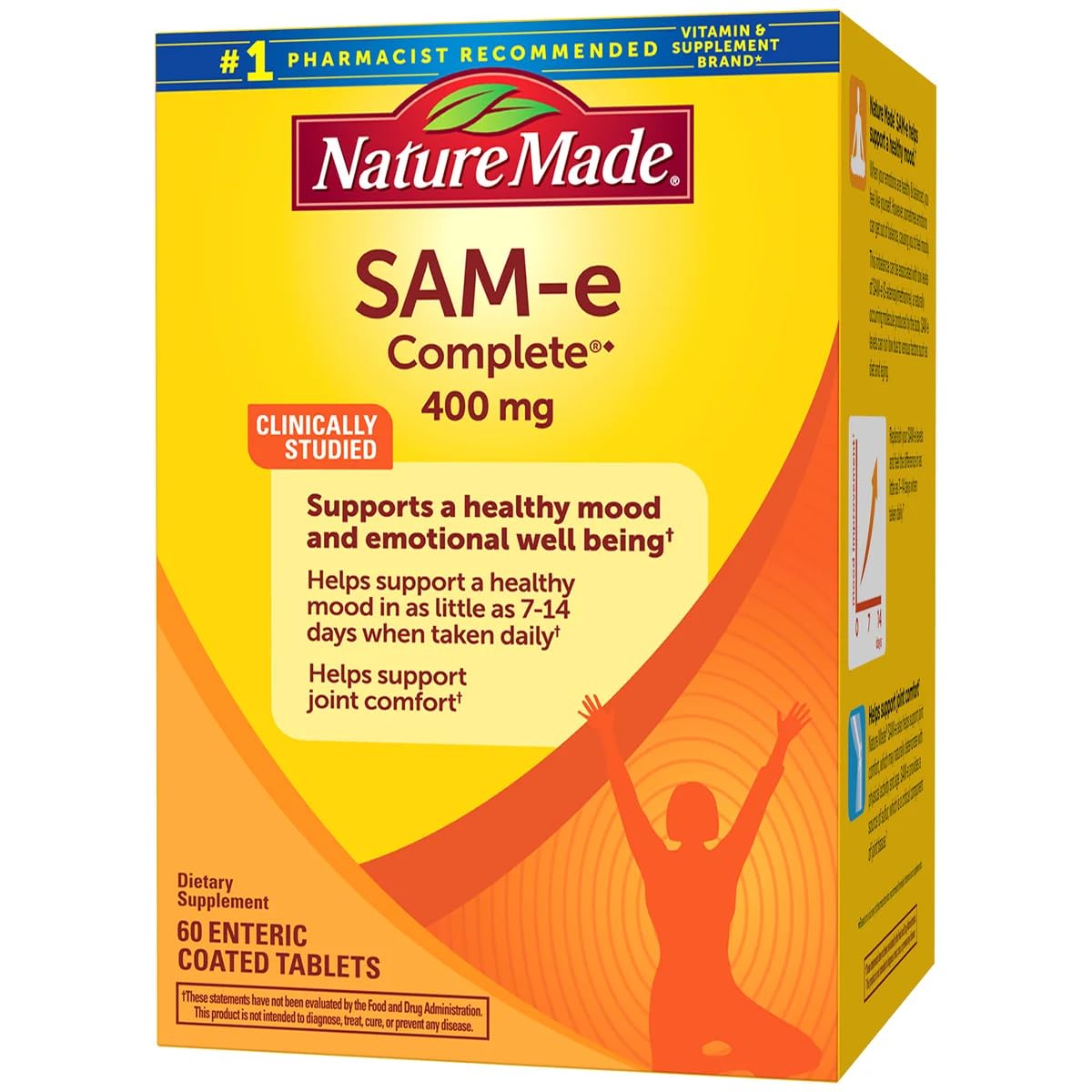 Nature Made SAM-e Complete 400 mg highlighting mood benefits