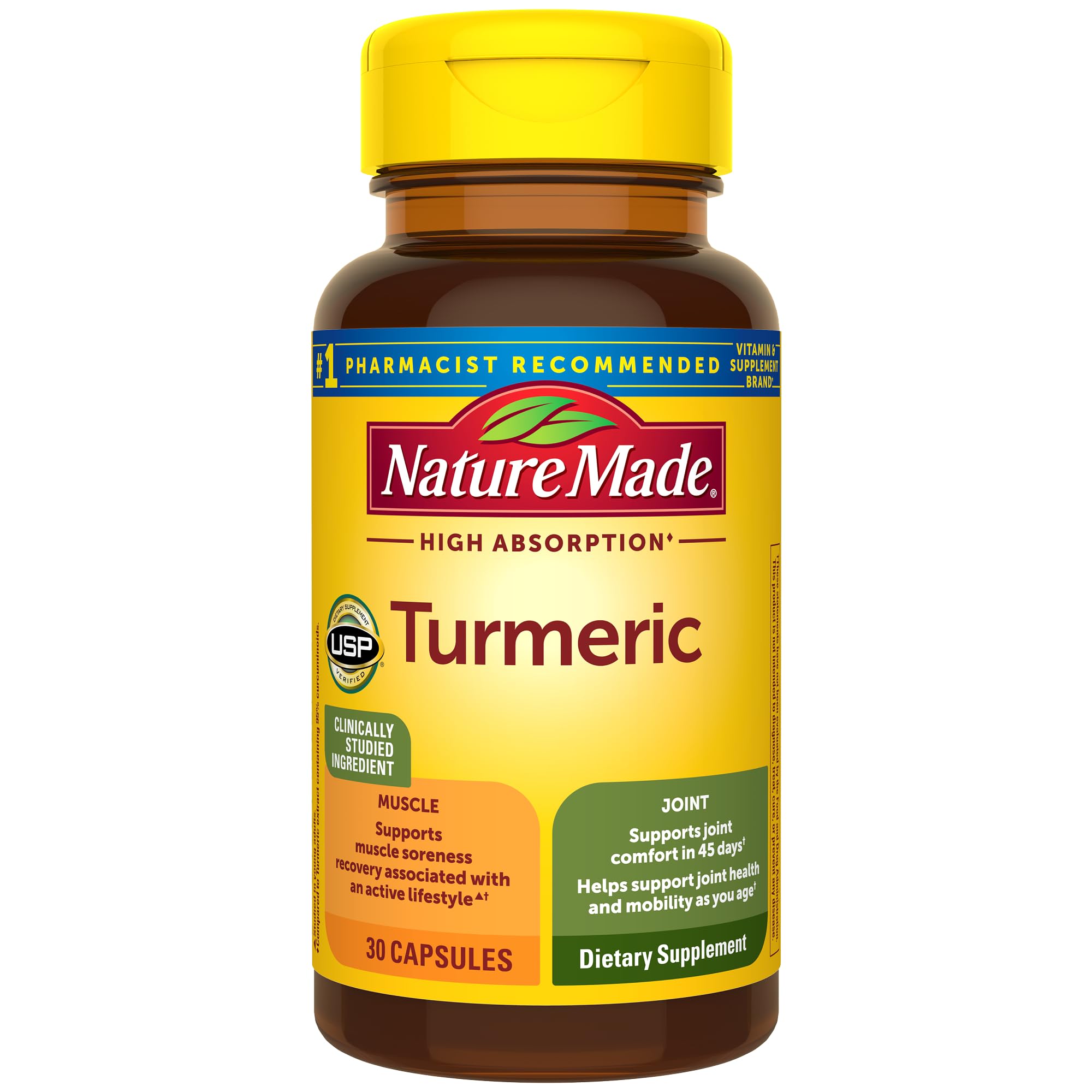 Nature Made Turmeric Curcumin 250 mg 30-count bottle