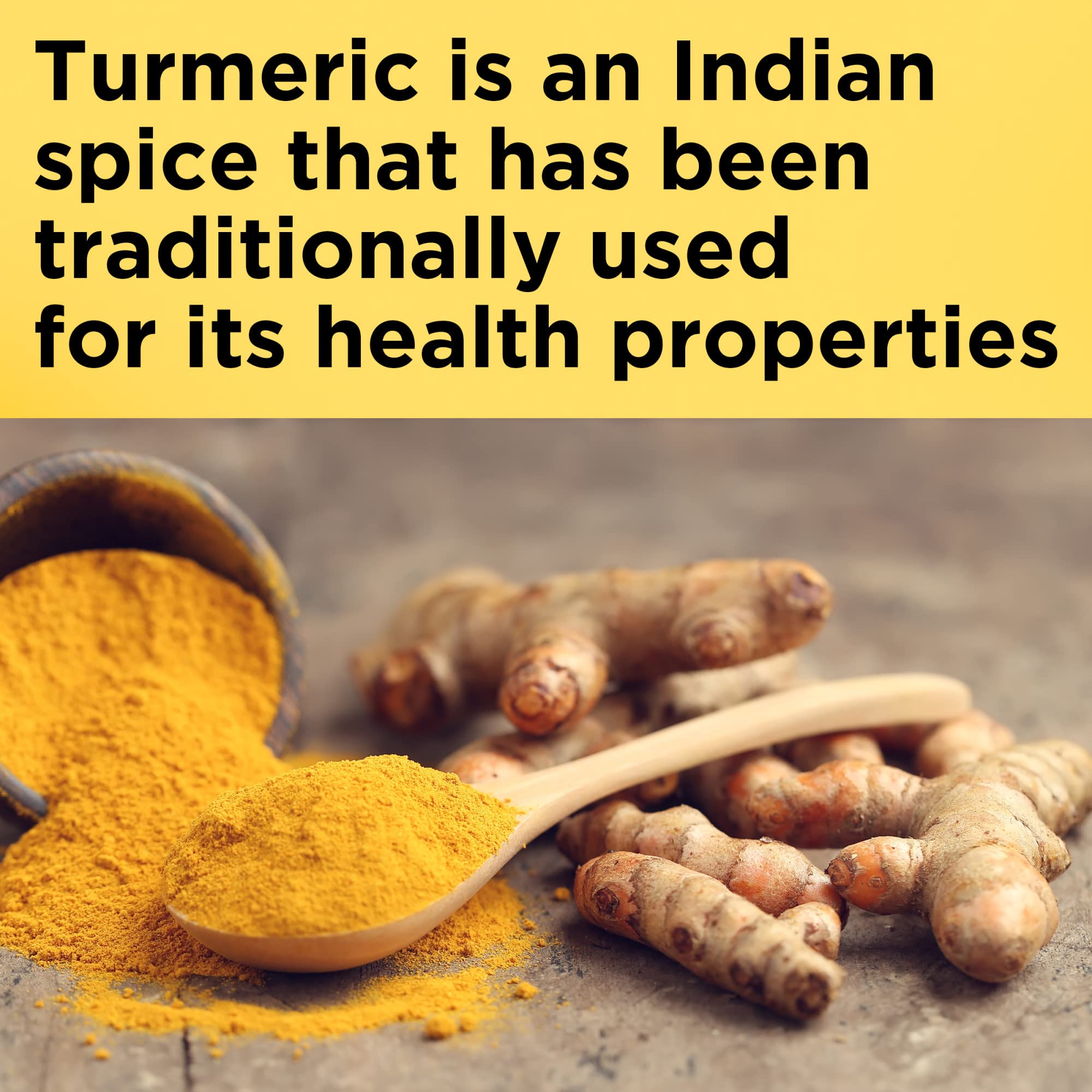 Nature Made Turmeric Curcumin 500 mg bottle back label with supplement facts
