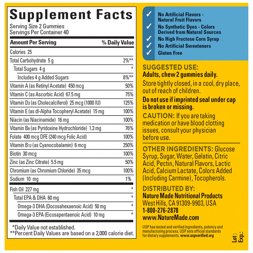 USP Verified seal on Nature Made packaging