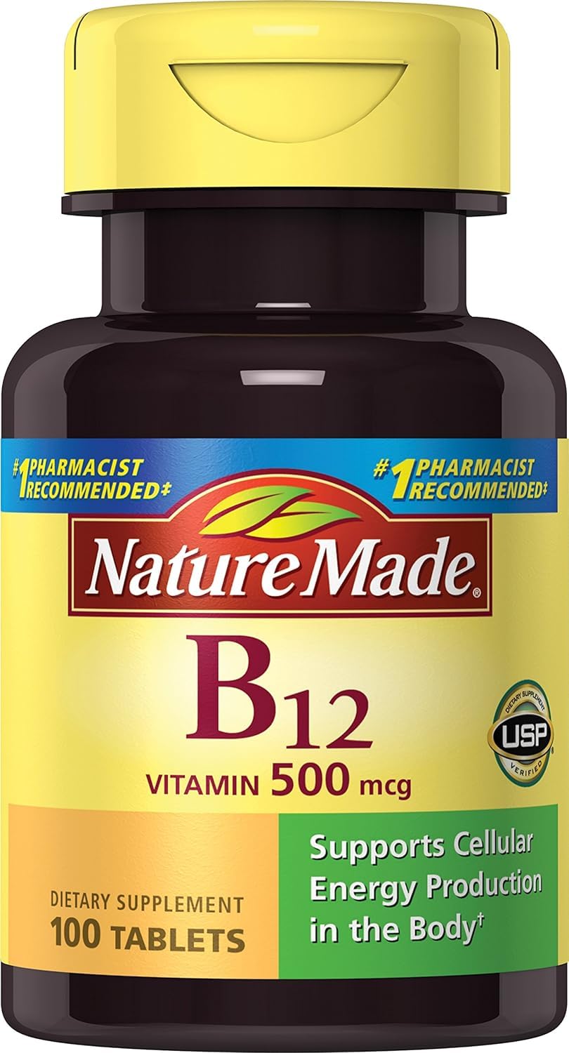 Nature Made Vitamin B-12 500 mcg tablets, Pack of 2