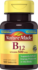 Nature Made Vitamin B-12 500 mcg tablets, Pack of 2