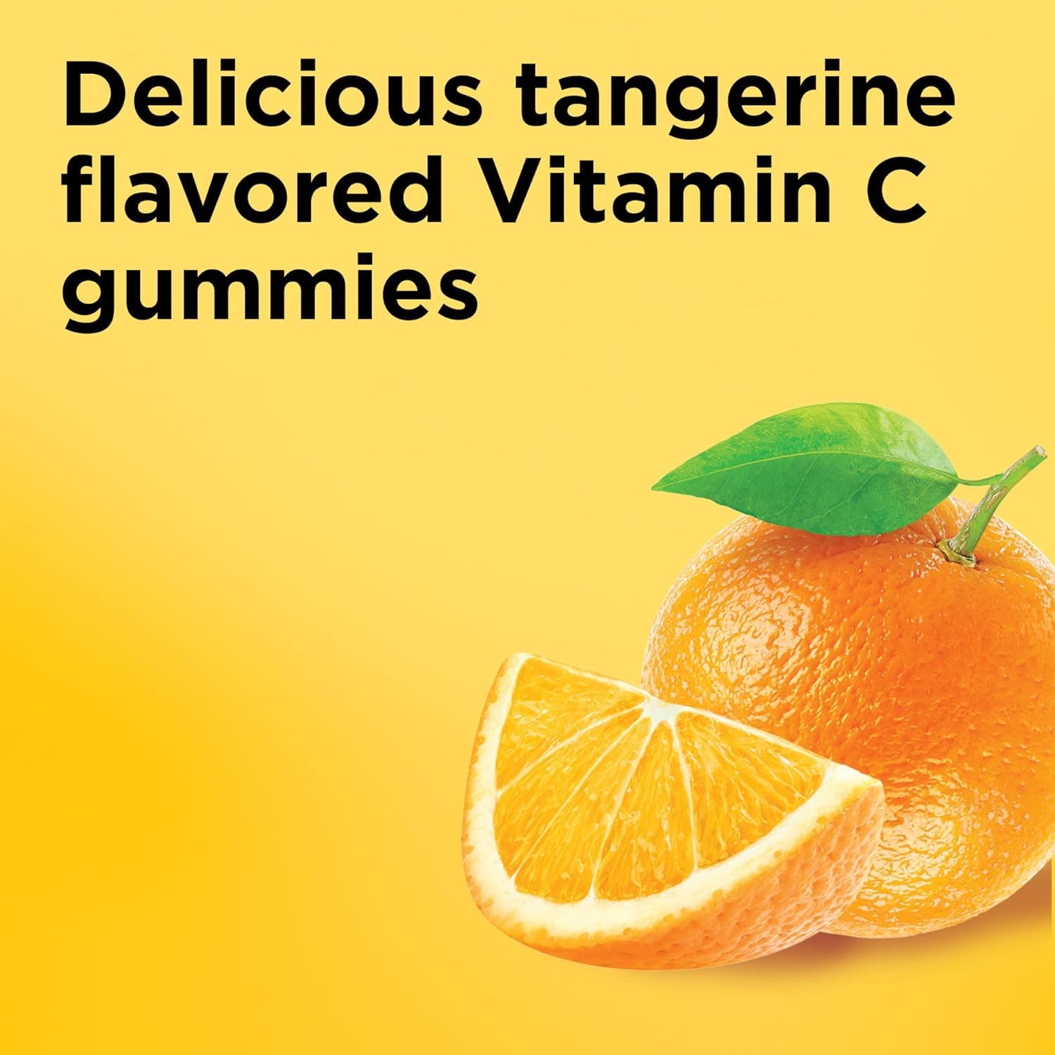Close-up of orange tangerine flavored gummies