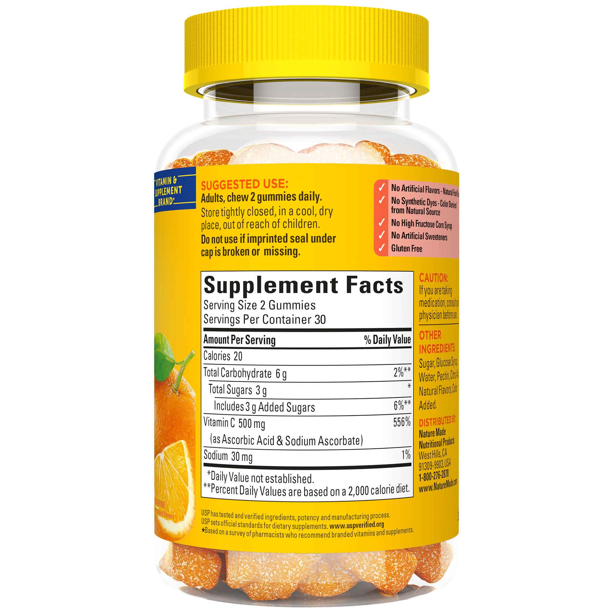 Front packaging of Nature Made Vitamin C 500 mg gummies