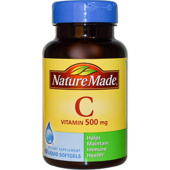 Nature Made Vitamin C 500 mg Softgels bottle - front view