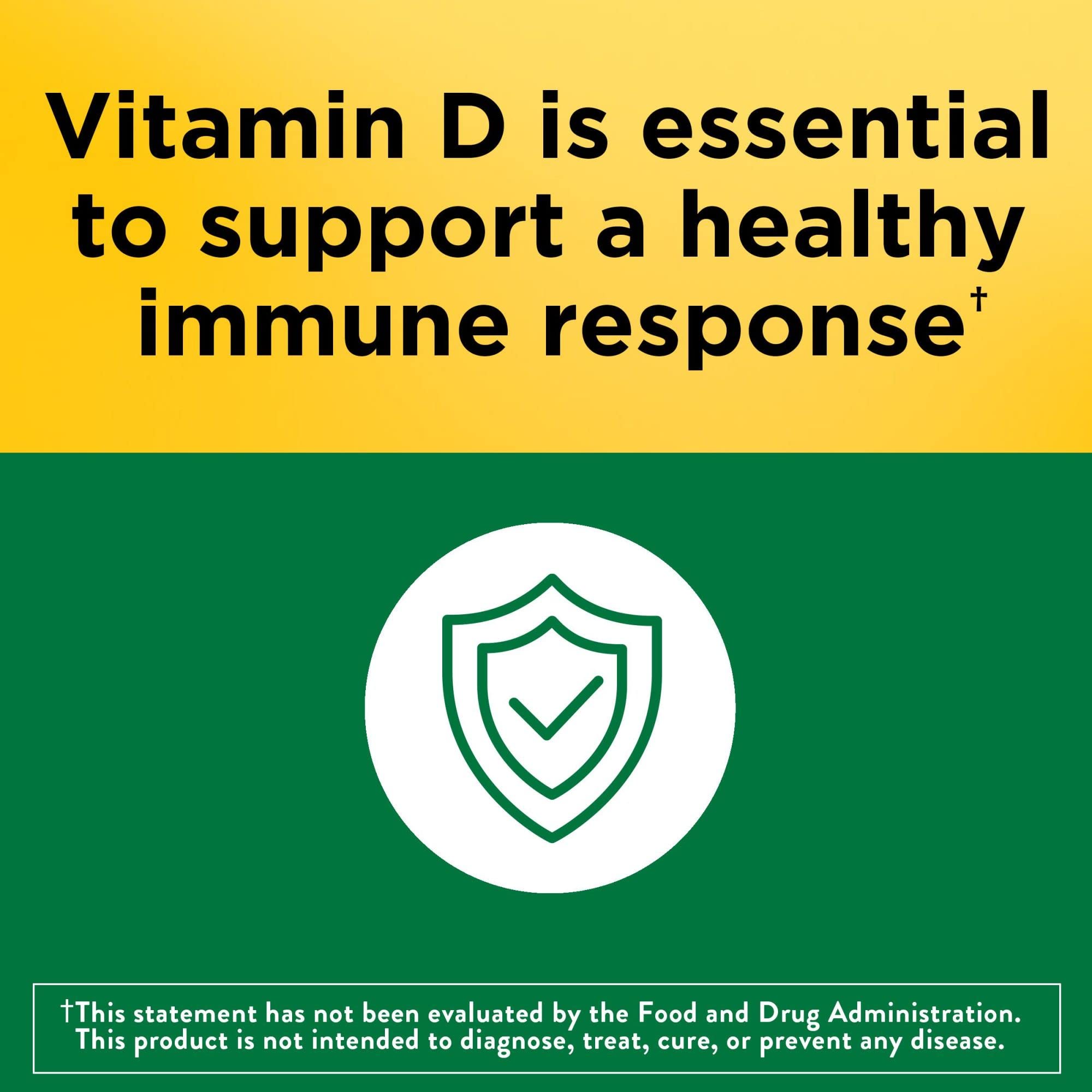 Vitamin D3 softgels capsules shown in bottle for daily use.