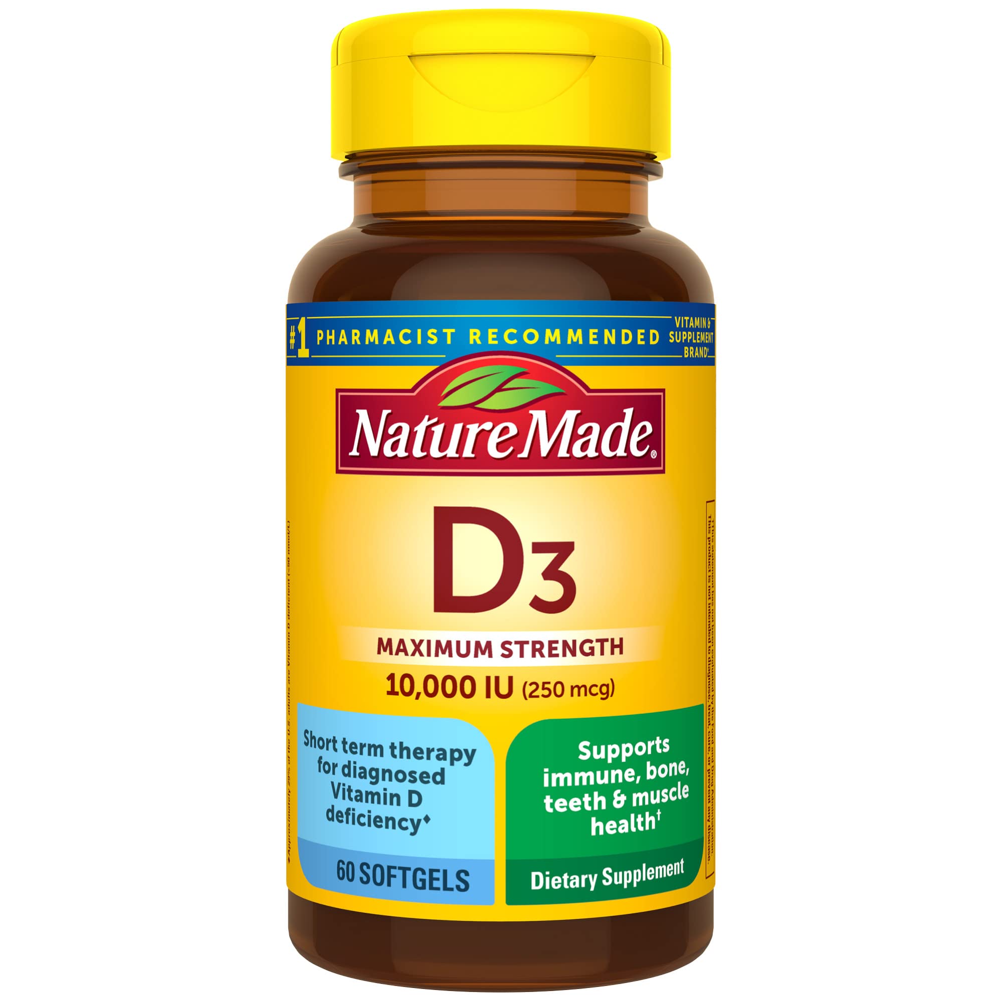 Nature Made Vitamin D3 10000 IU softgels bottle