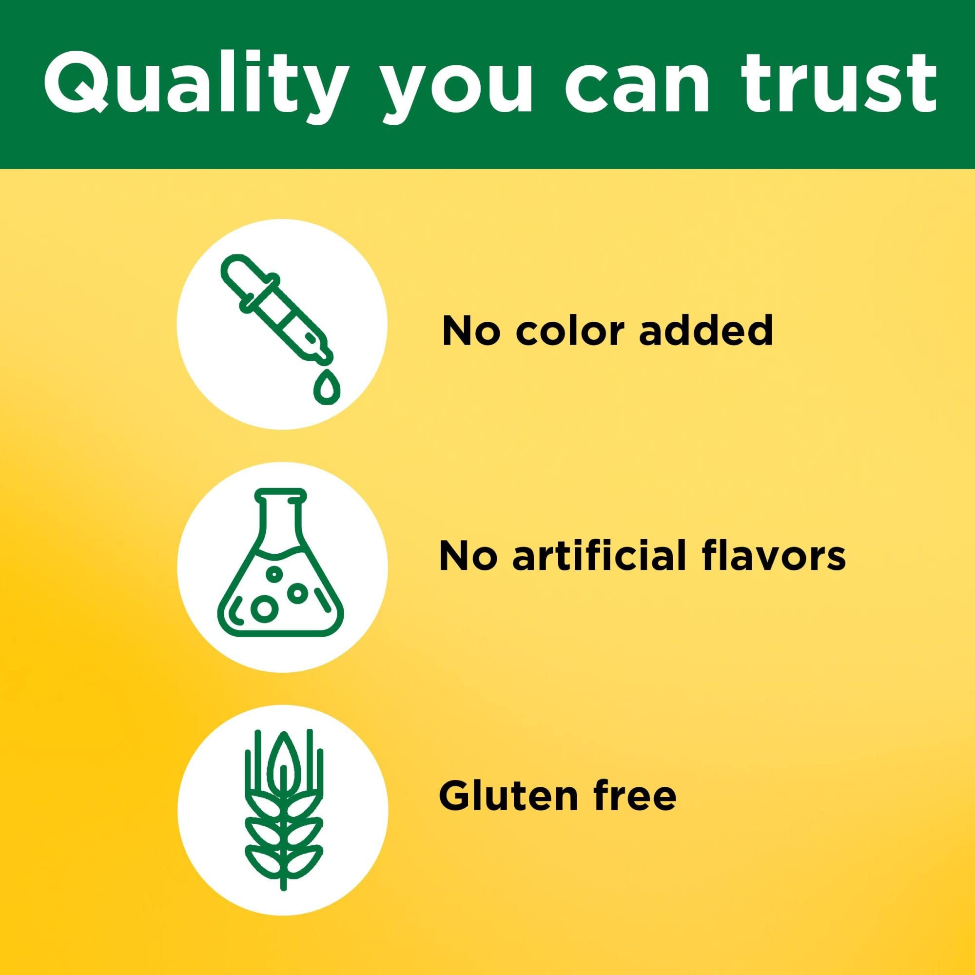 No color added in Nature Made Vitamin D3 softgels