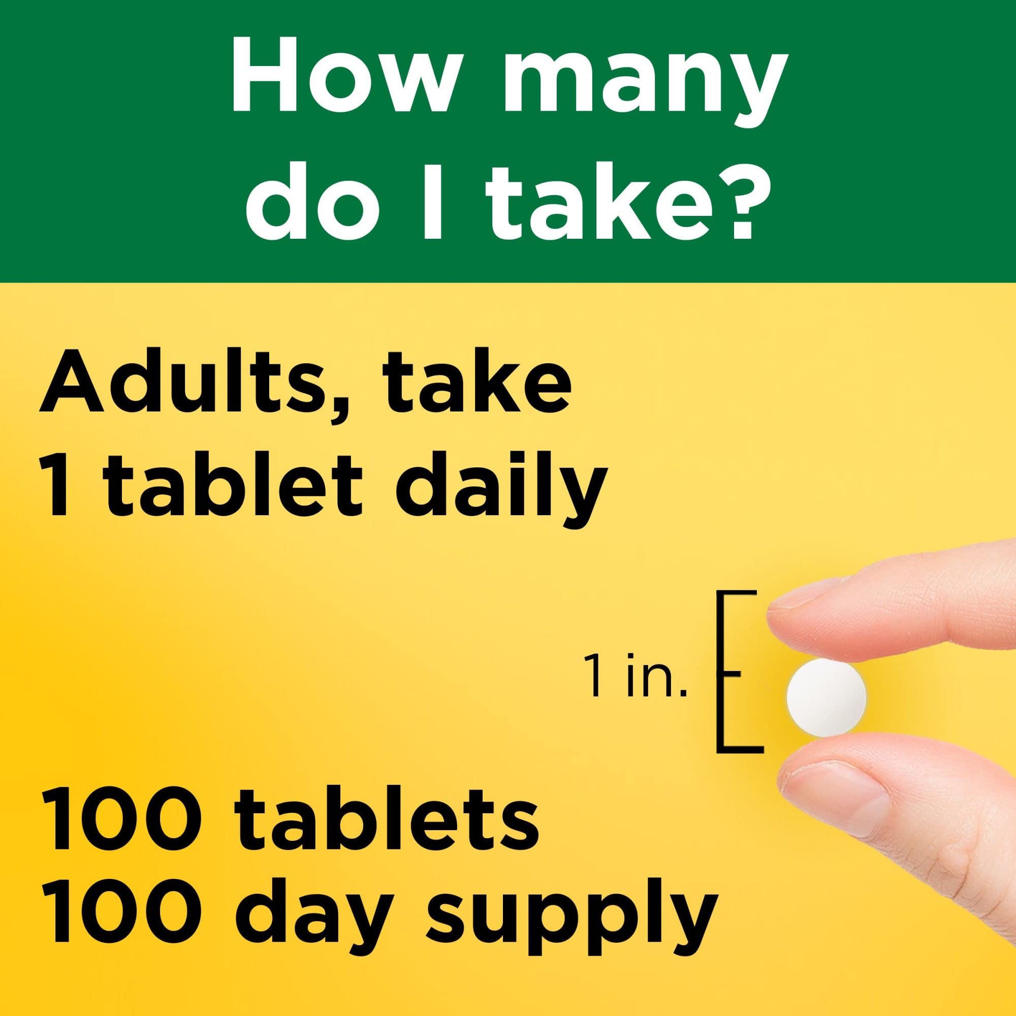 Nature Made Vitamin D3 bottle with glass of water suggests easy daily intake.