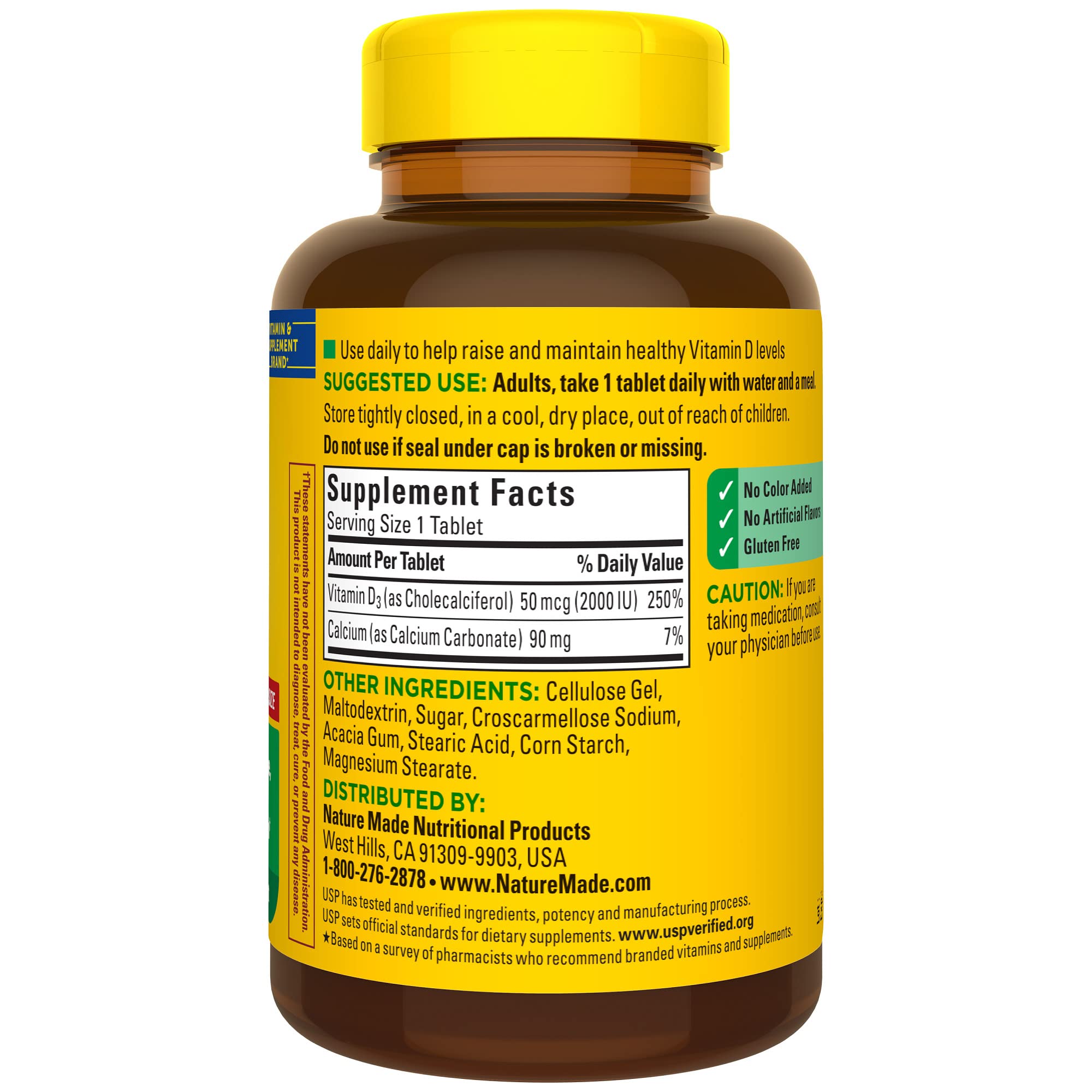 Nature Made Vitamin D3 packaging closeup with seal