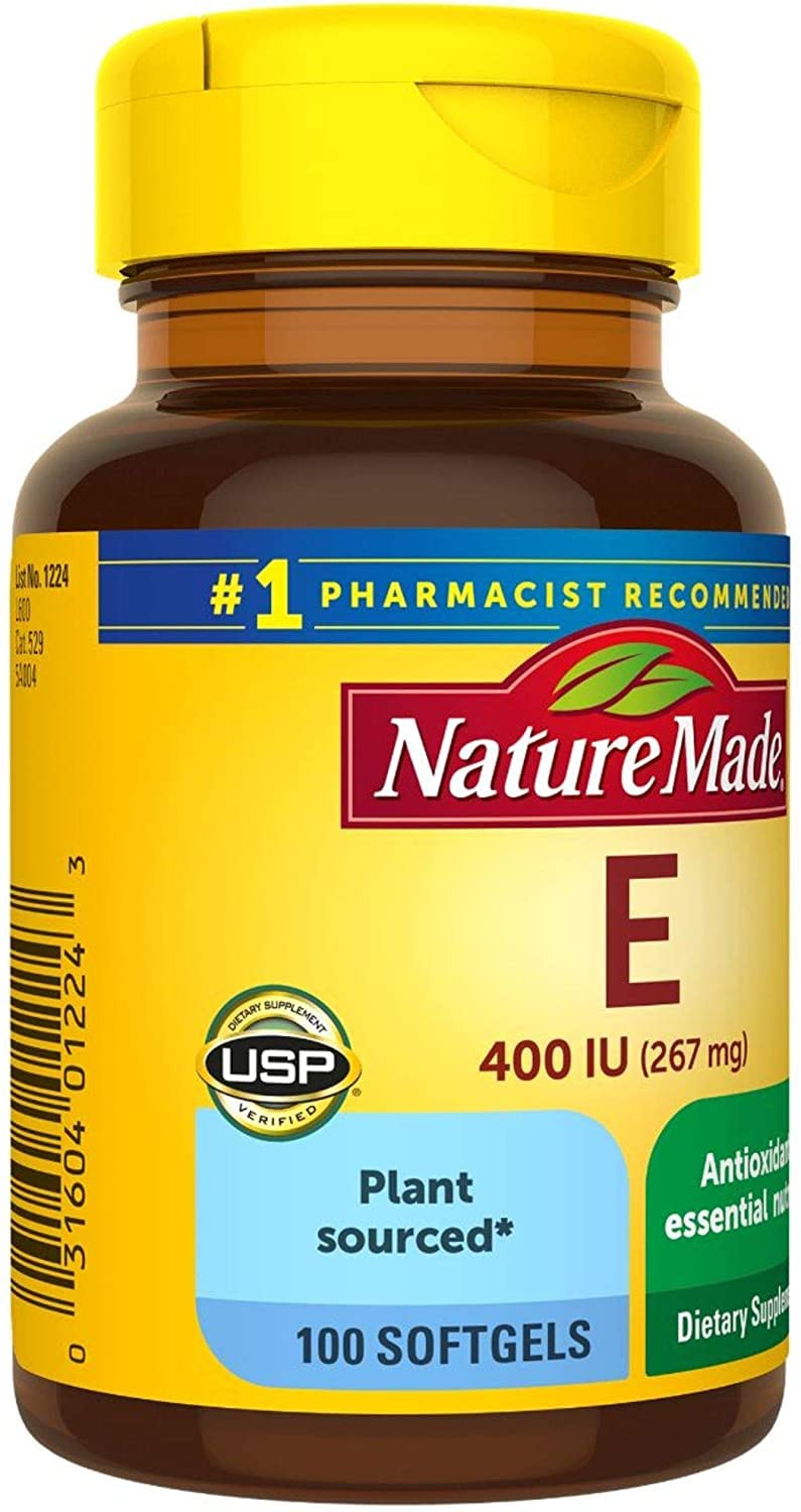 Two bottles of Nature Made Vitamin E 400 IU softgels