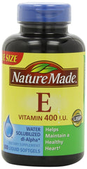 Nature Made Vitamin E 400IU bottle with softgels for daily antioxidant support