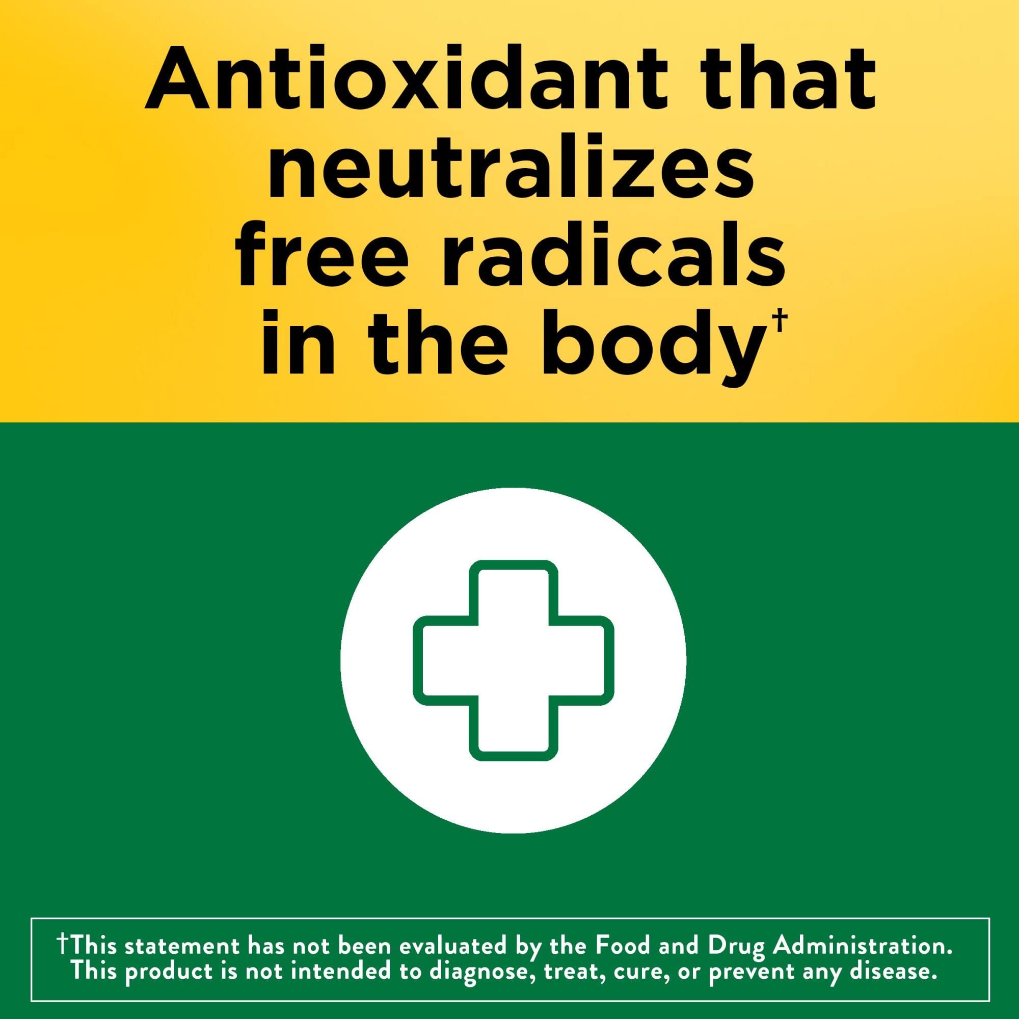 Close-up of vitamin E softgels