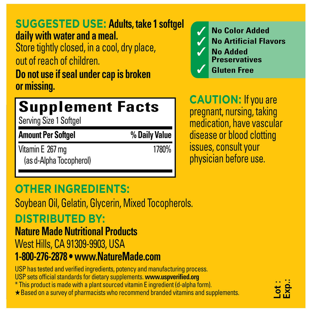Vitamin E antioxidant support graphic