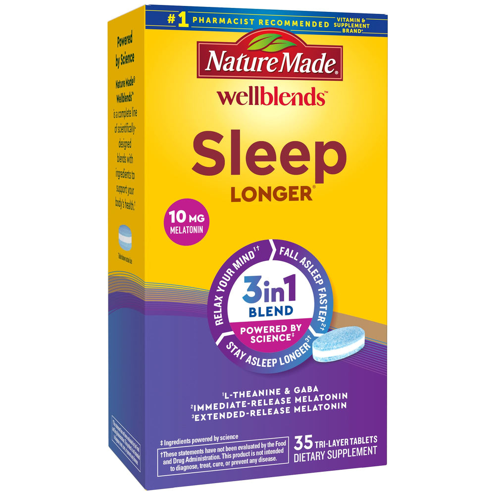Front view of Nature Made Wellblends Sleep Longer bottle