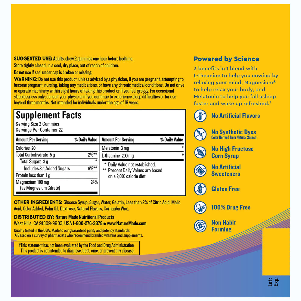 Pouch of Nature Made Wellblends Sleep & Recover Gummies 44 count