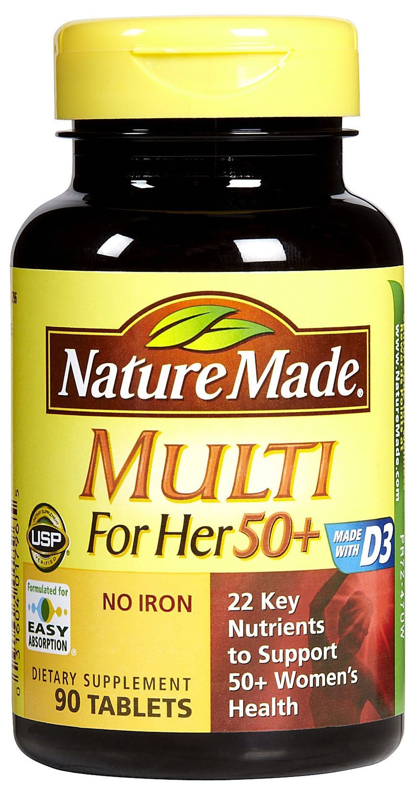 Nature Made Women's Multivitamin 50+ bottle with 90 tablets