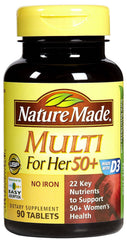 Nature Made Women's Multivitamin 50+ bottle with 90 tablets