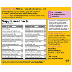 Bottle with Nature Made Women's Multivitamin label close-up