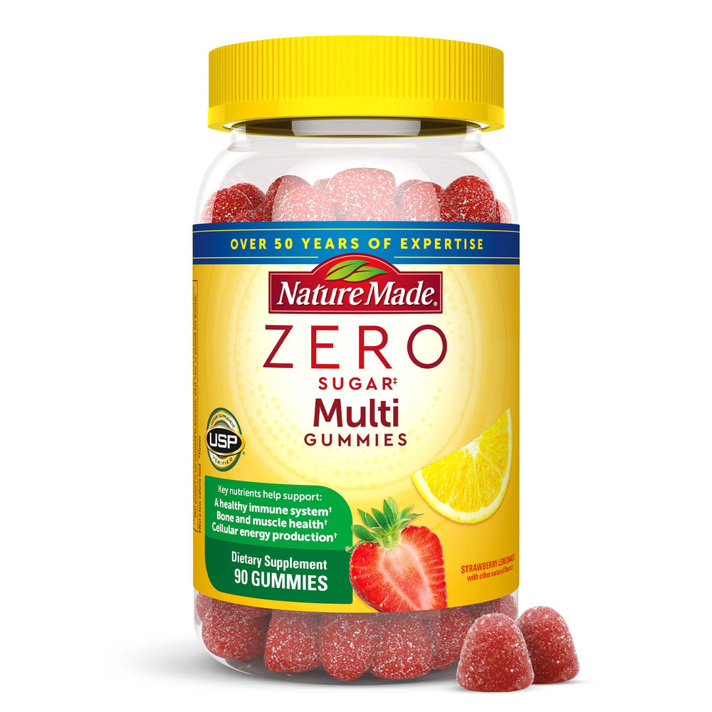 Bottle of Nature Made Zero Sugar Multivitamin Gummies 90-count