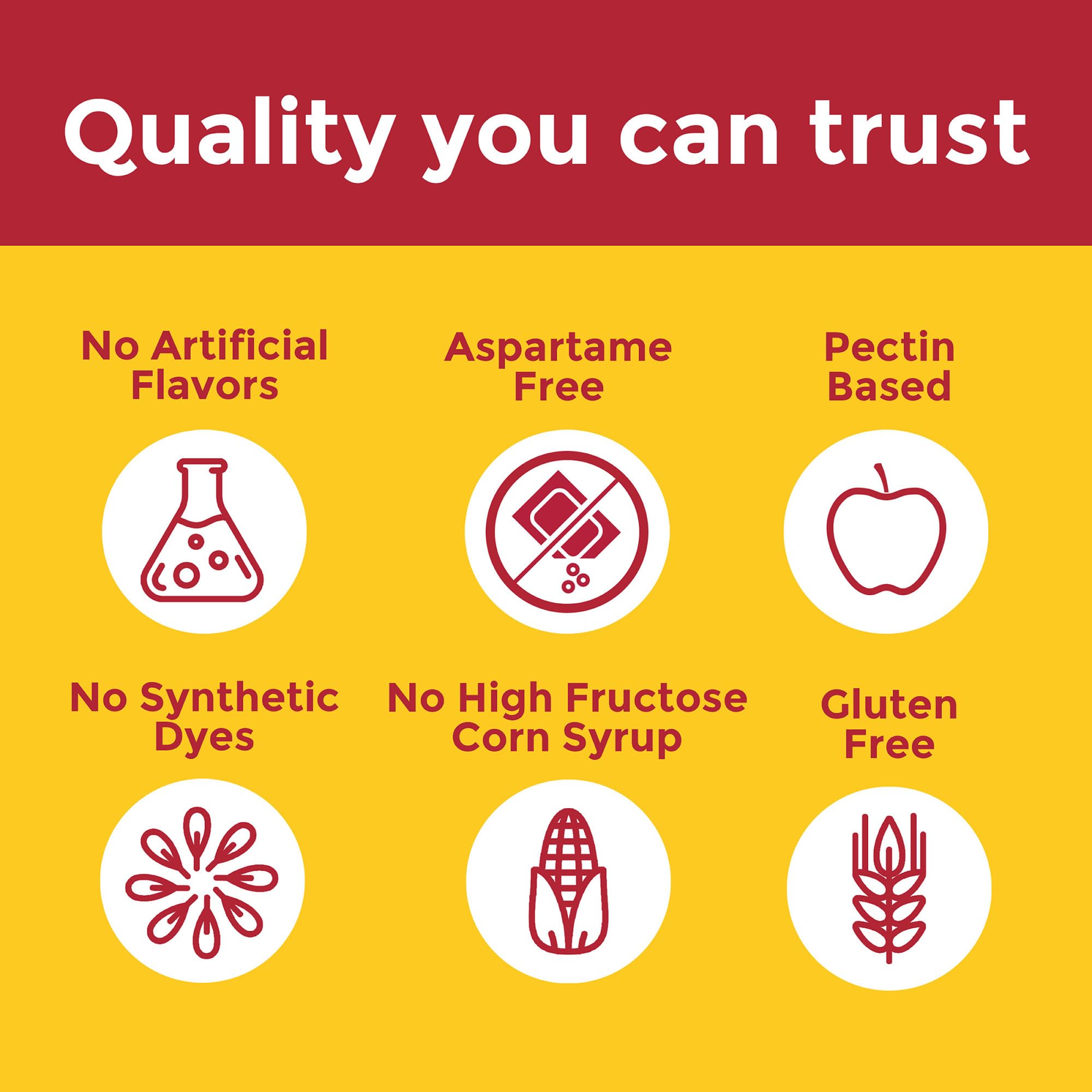 Orange citrus flavored vitamin C gummies