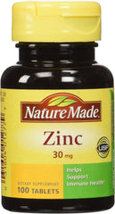 Nature Made Zinc Tabs 30 mg - 100 count bottle