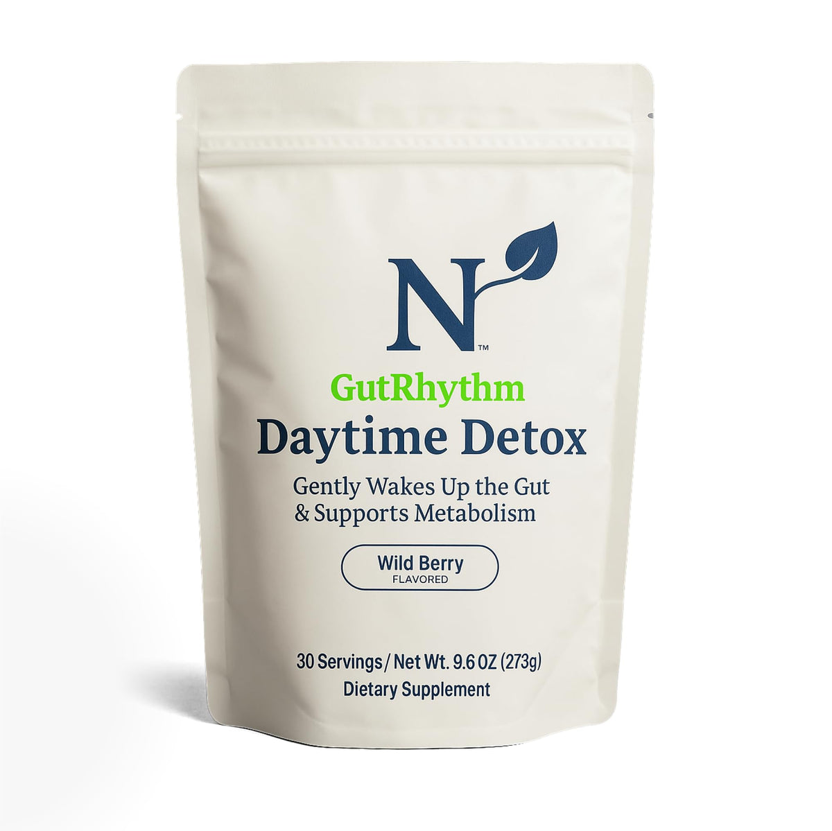 Nature M.D. GutRhythm Daytime Detox berry label