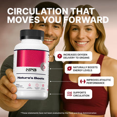 Close-up of Nature's Pure Blend organic beet root capsules