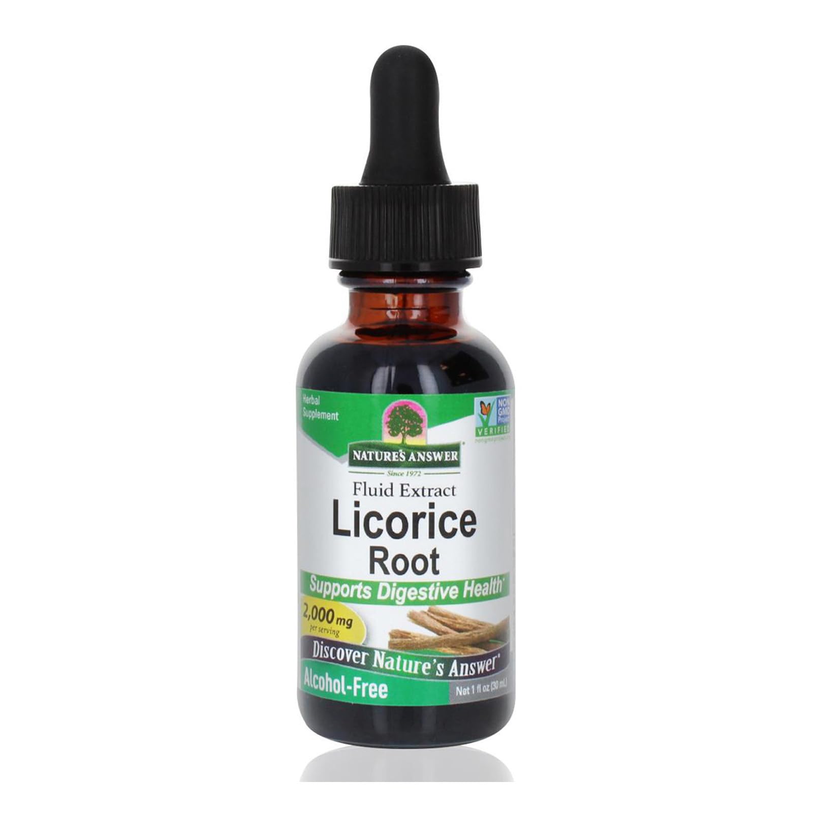 Bottle of Nature's Answer Licorice Root Extract - 1oz (Alcohol-Free)