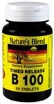 Bottle of Nature's Blend B-100 Complex Timed Release, 50 Tablets
