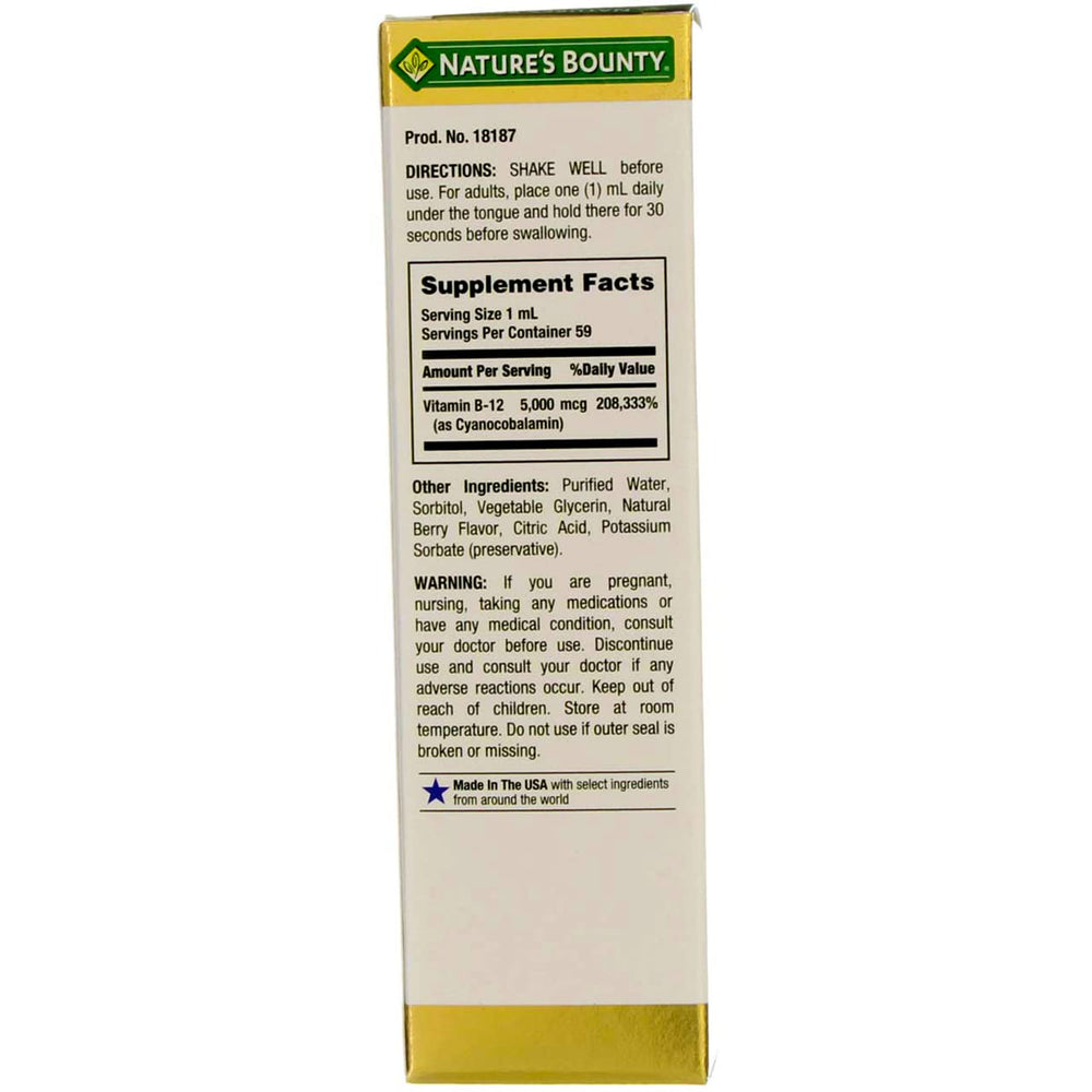 Berry-flavored Vitamin B-12 sublingual liquid