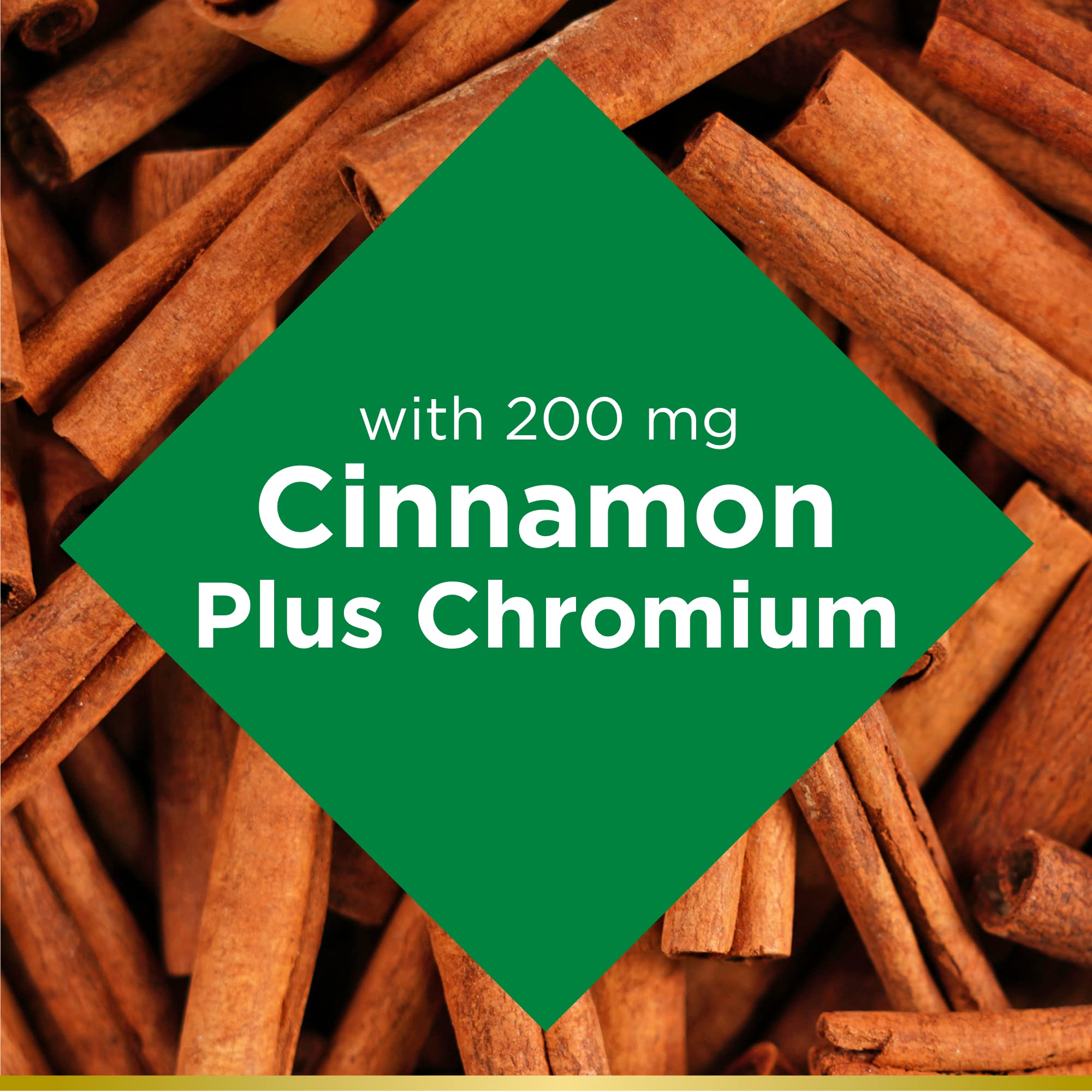 Label displaying Cinnamon and Chromium ingredients
