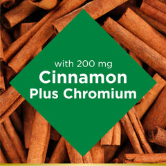 Label displaying Cinnamon and Chromium ingredients