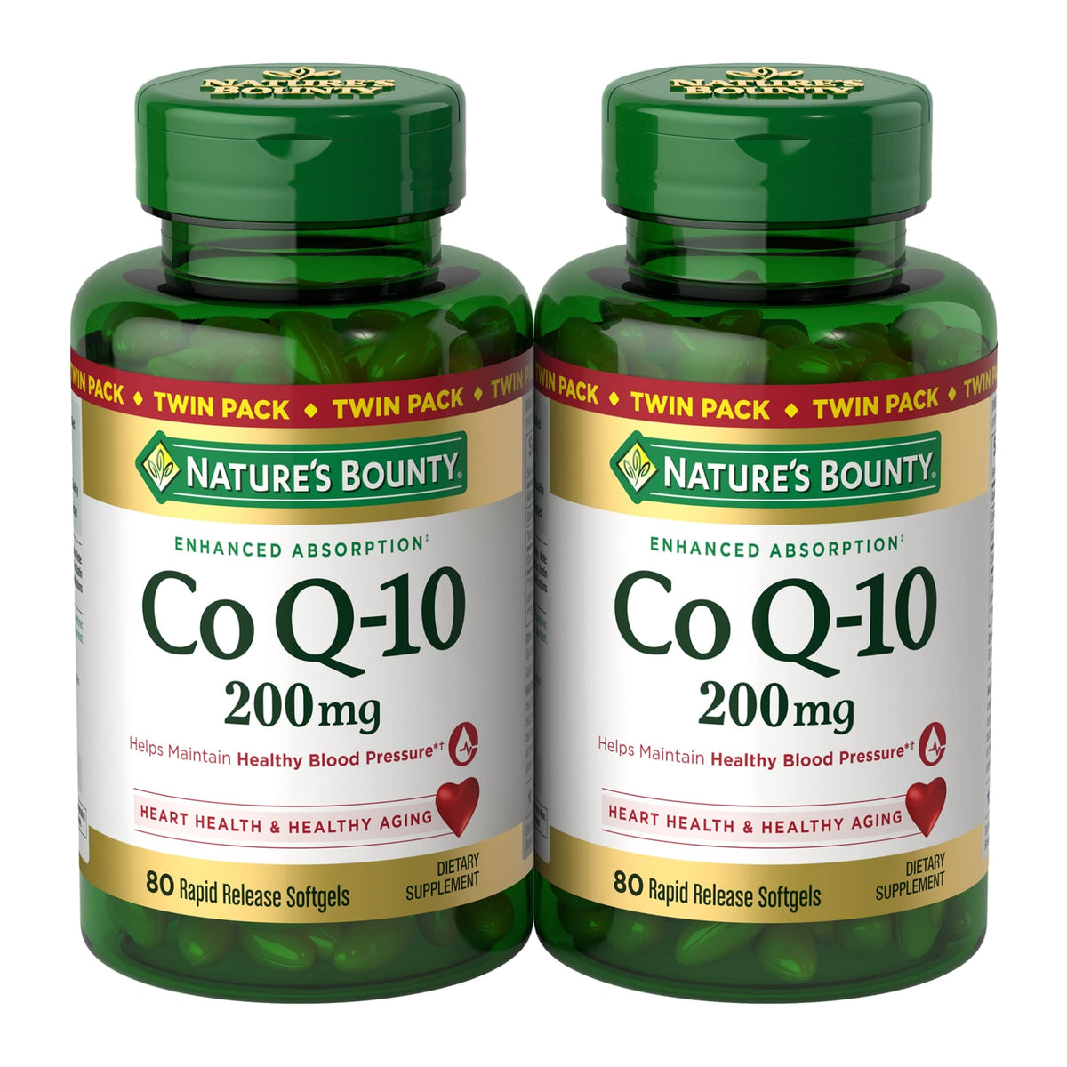 Nature’s Bounty CoQ10 200 mg softgels twin-pack hero image