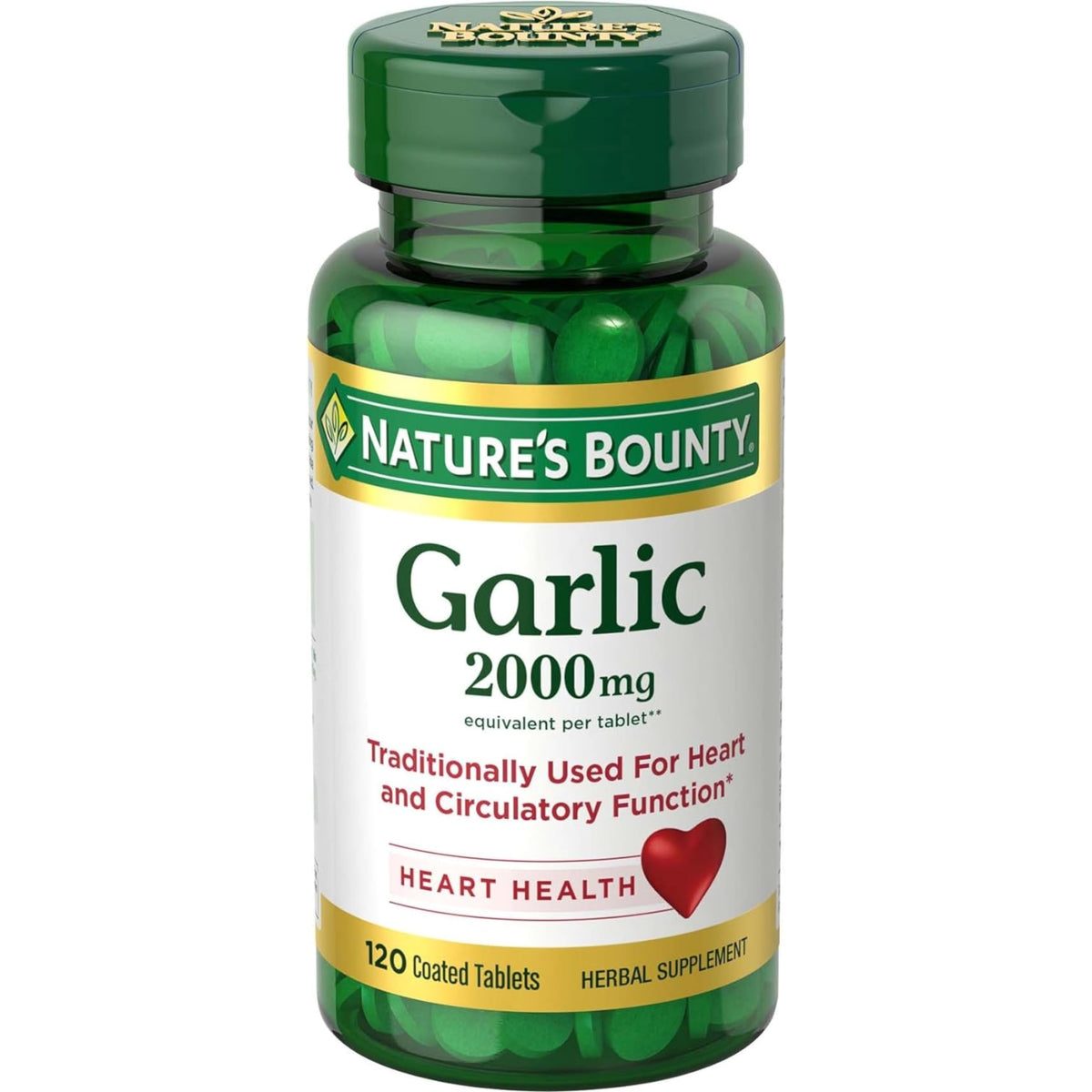 Nature's Bounty Odor-Free Garlic 2000 mg bottles in a 4-pack
