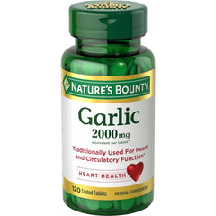 Nature's Bounty Odor-Free Garlic 2000 mg bottles in a 4-pack