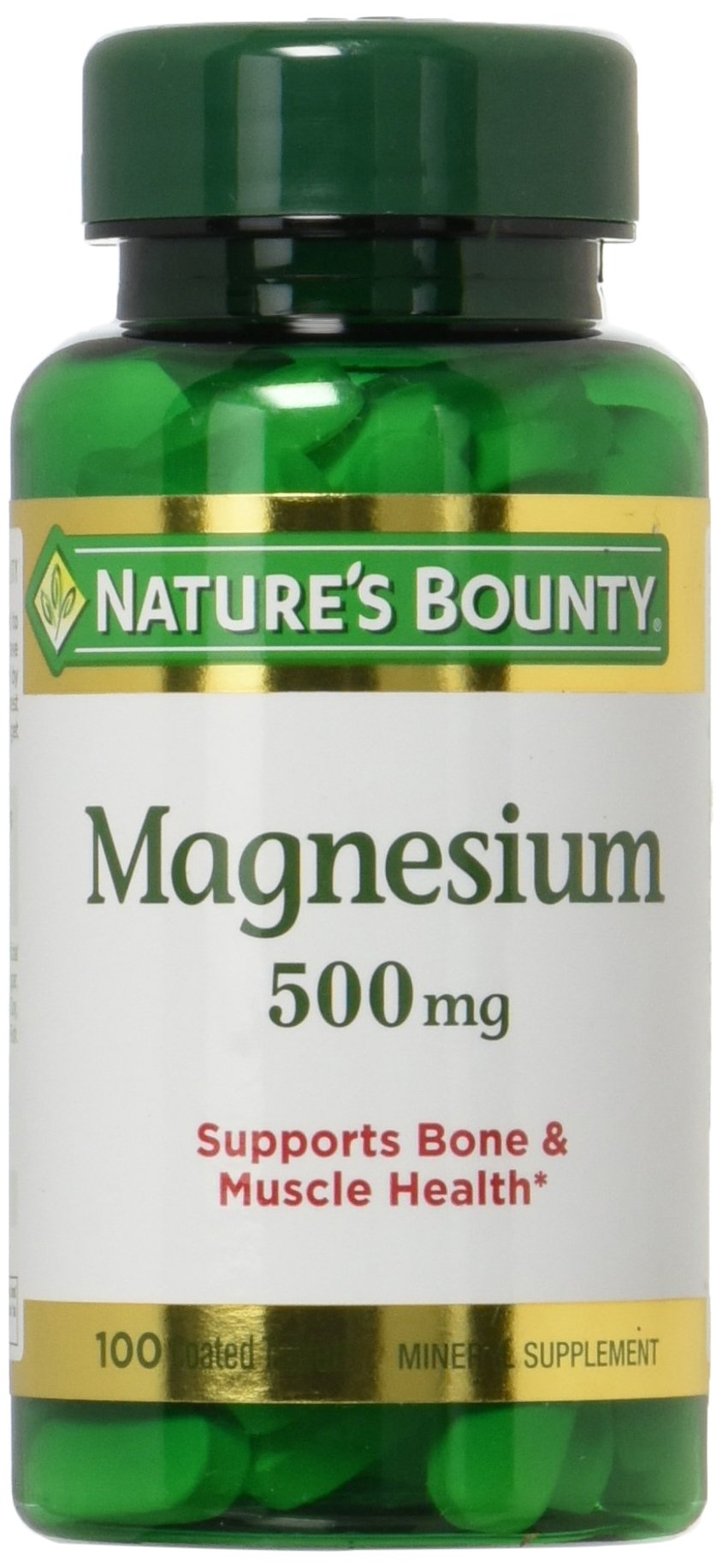 Nature's Bounty Magnesium 500mg bottle with 200 tablets (2 x 100 count)