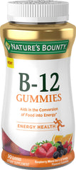 Front view of Nature's Bounty Vitamin B12 Gummies bottle