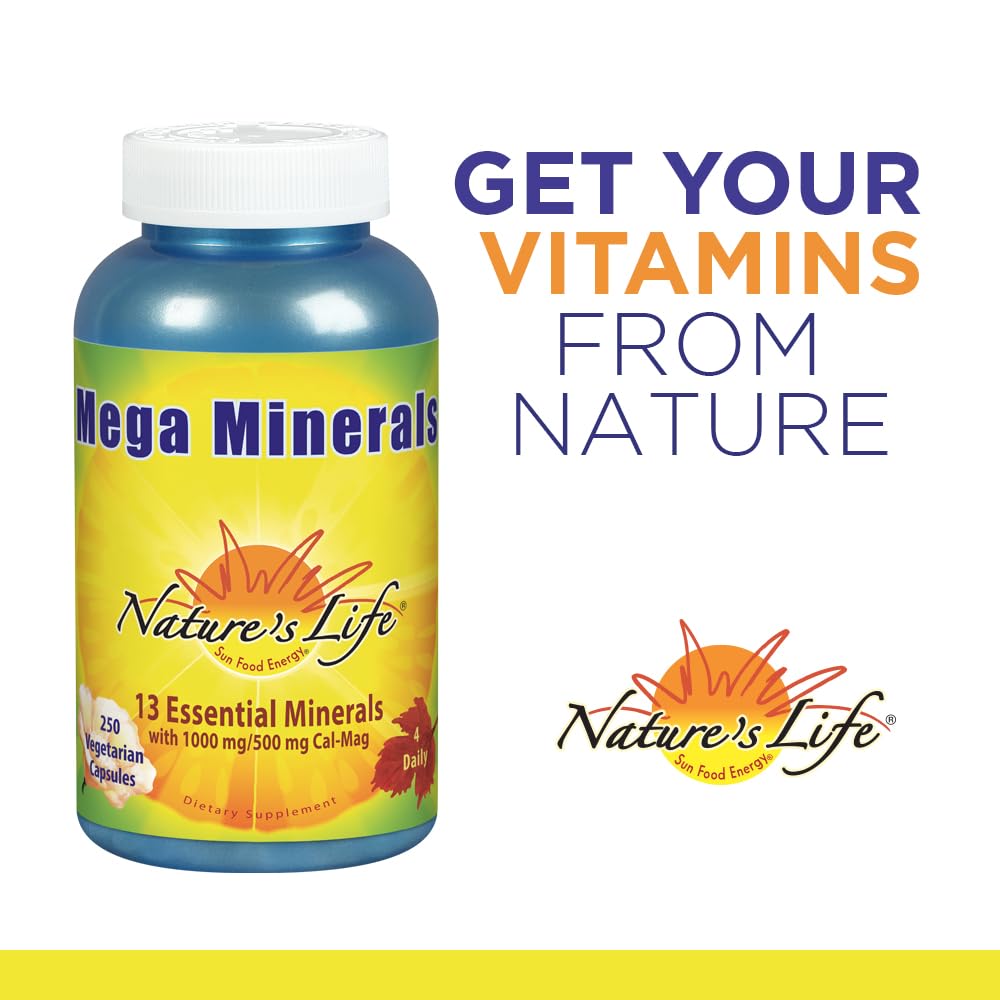 Lifestyle image featuring Nature's Life Mega Minerals Complex bottle