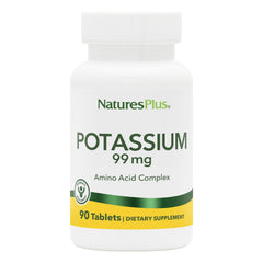 Box front of Nature's Plus potassium 99 mg 90 tablets