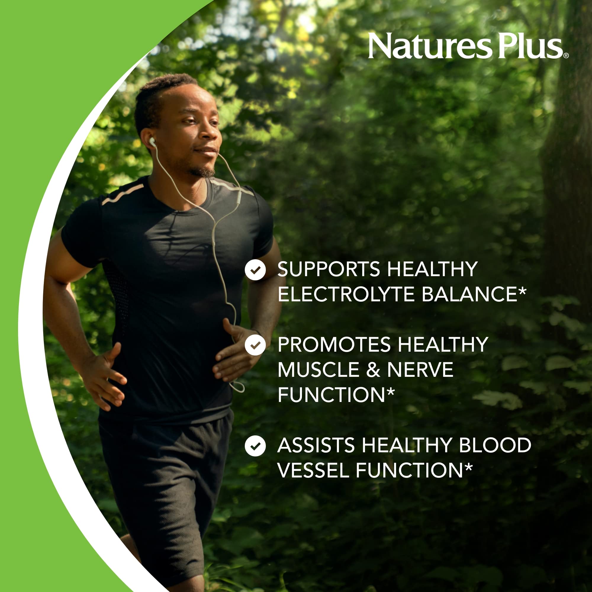 Nutrition facts for Nature's Plus potassium 99 mg 90 tablets