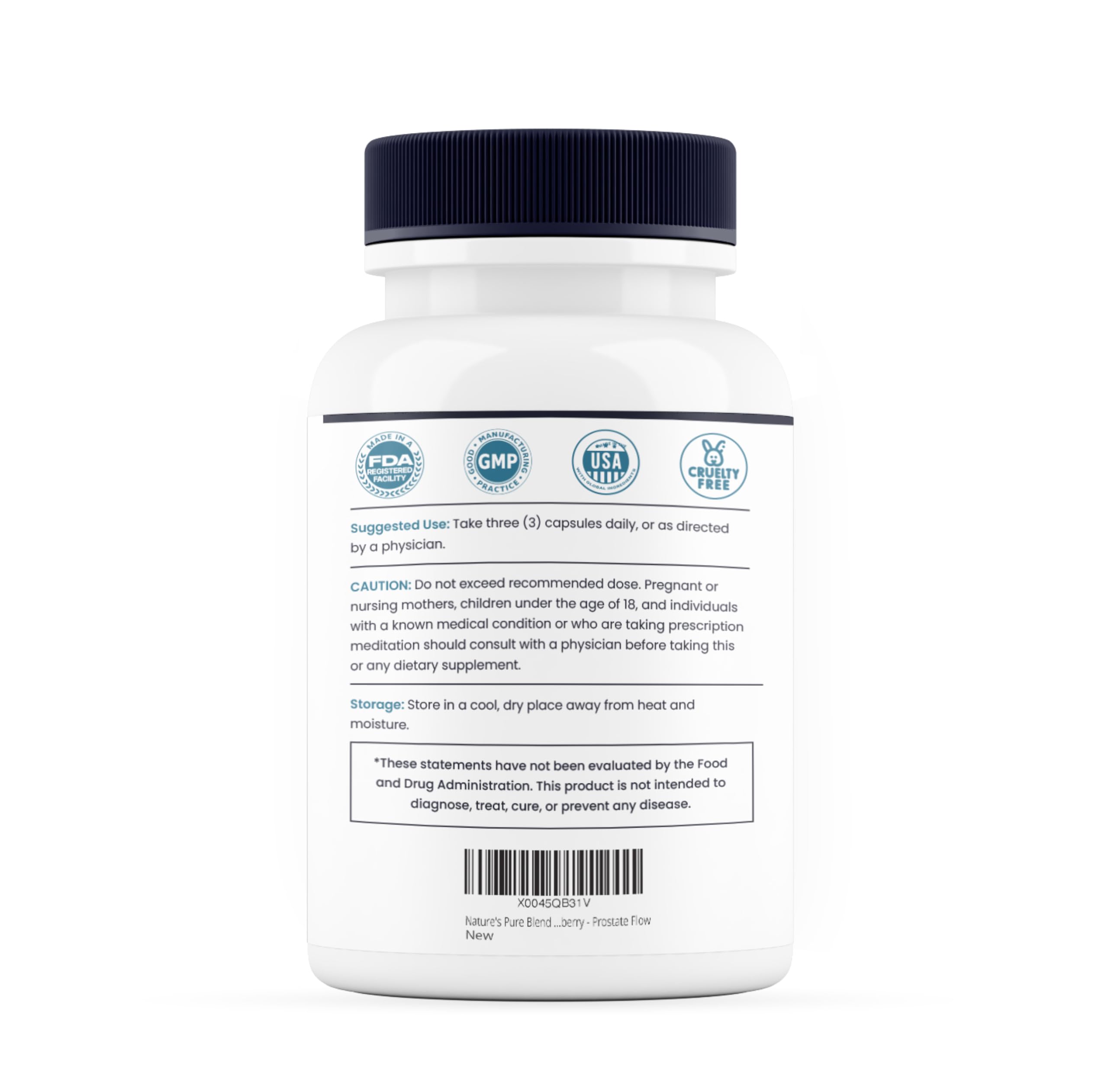 Nature's Pure Blend Peak Performance Prostate Support highlights urinary comfort and wellness.